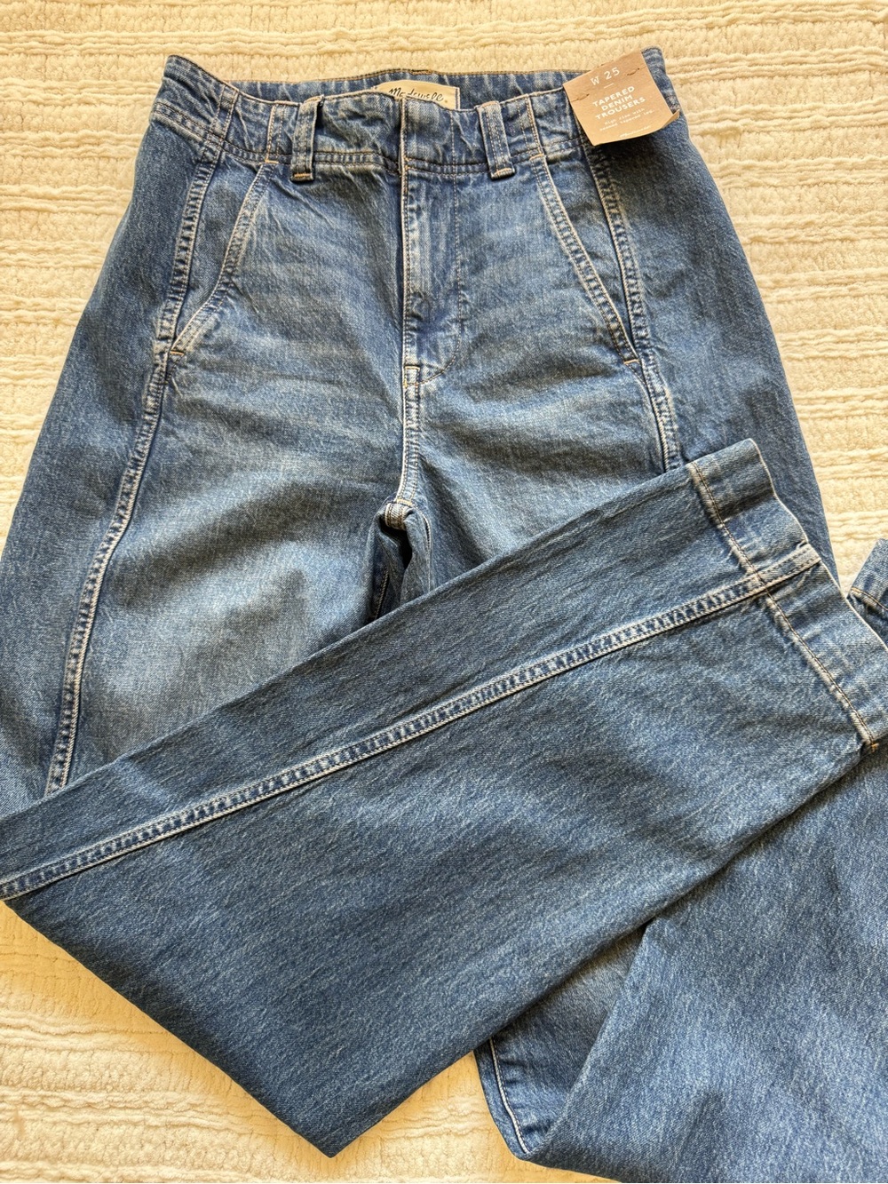 Madewell Wide-Leg Jeans in Dark Blue Denim
